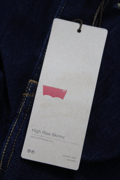 Levis Women Skinny Blue High Rise Cotton Blend Jeans Size 24