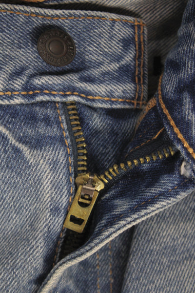 Levis Womens Cropped High Rise Jeans Blue 28in Inseam 100% Cotton Size 24