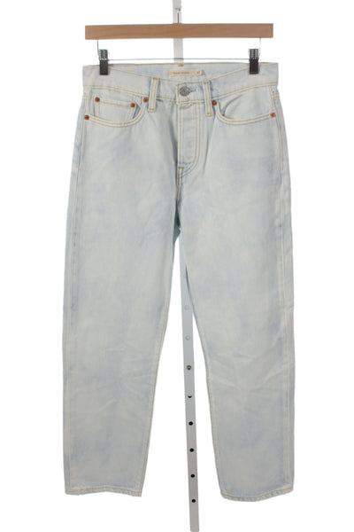 Levis Womens Cropped High Rise Jeans Blue 28in Inseam 100% Cotton Size 24