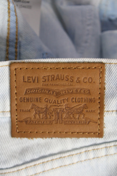 Levis Womens Straight Jeans Blue High Rise Button Size 27
