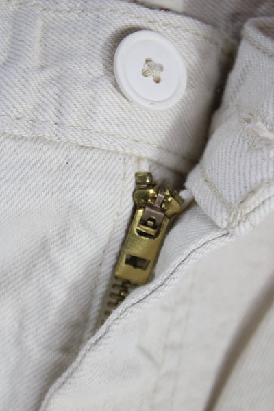 Levis Womens Cropped High Rise Beige Cotton Pants Size 27