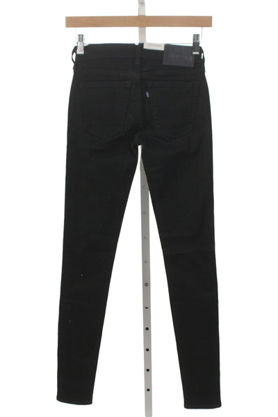 Levis Womens Black High Rise Skinny Jeans Size 24