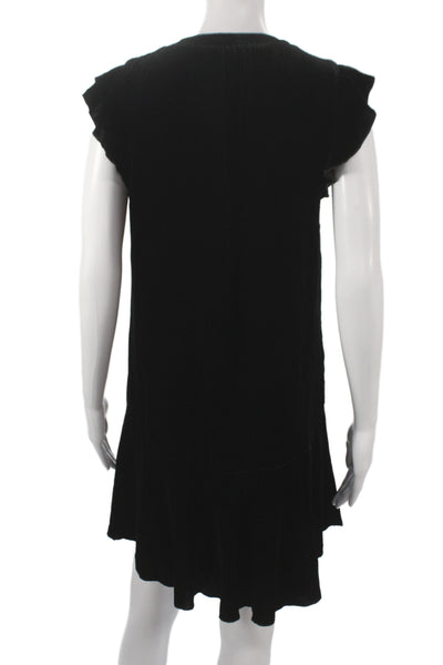 Joie Womens Black V-Neck Shift Dress Rayon Sleeveless Pullover Size S