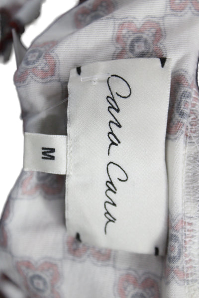 Cara Cara Womens Geometric Tshirt Turtleneck Long Sleeve Multicolor Pima Size M