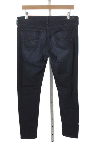 AG Adriano Goldschmied Womens Ankle Jeans Blue High Rise Cotton Blend Size 30