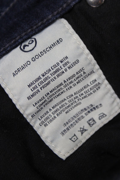AG Adriano Goldschmied Womens Ankle Jeans Blue High Rise Cotton Blend Size 30