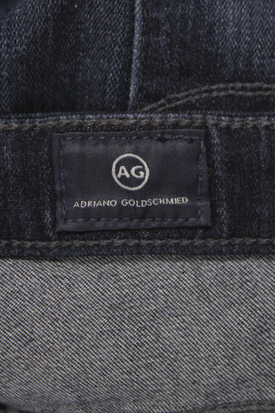 AG Adriano Goldschmied Womens Ankle Jeans Blue High Rise Cotton Blend Size 30