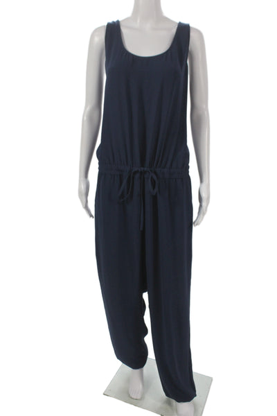 Cabi Womens Jumpsuit Sleeveless Scoop Neck Blue Polyester Zip Size XL