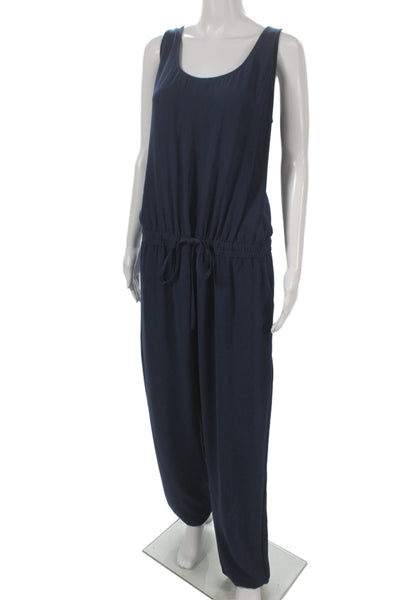 Cabi Womens Jumpsuit Sleeveless Scoop Neck Blue Polyester Zip Size XL