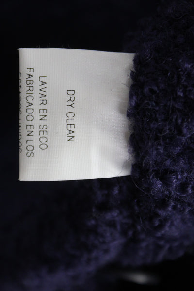 Eileen Fisher Womens Purple Wool Basic Jacket Button Long Sleeve Size M