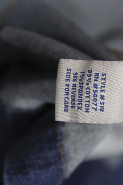Cabi Womens Blue Cotton Blend Pea Coat Button Closure Size XL