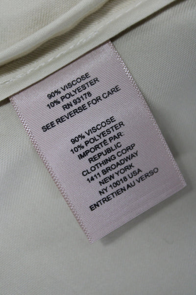 philosophy Womens Trench Coat Beige Viscose Tie Long Sleeve Size XL