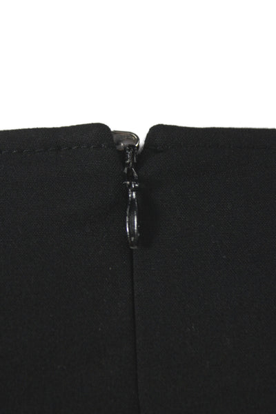 Tahari Women Sheath Dress Black Short Sleeve Scoop Neck Zip Size 14