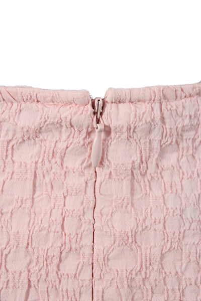 Rickie Freeman Teri Jon Womens Pink Cotton Skirt Suit Long Sleeve Size 14