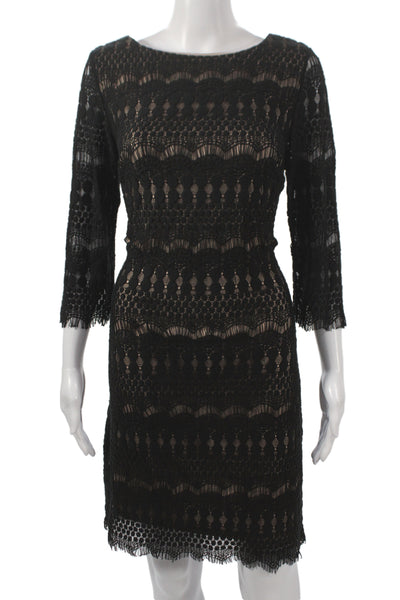 Catherine Catherine Malandrino Womens Sheath Dress Black Size 10 Tall