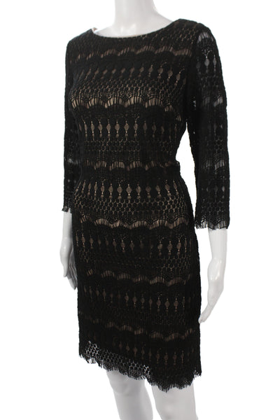 Catherine Catherine Malandrino Womens Sheath Dress Black Size 10 Tall