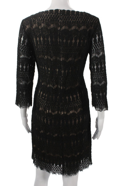 Catherine Catherine Malandrino Womens Sheath Dress Black Size 10 Tall