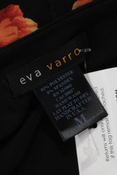 Eva Varro Womens A-Line Dress Multicolor V-Neck 3/4 Sleeve Short Size M