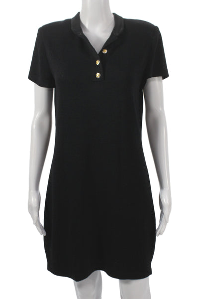 St John Womens Black Wool Blend Sweater Dress Size 8