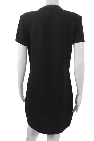 St John Womens Black Wool Blend Sweater Dress Size 8