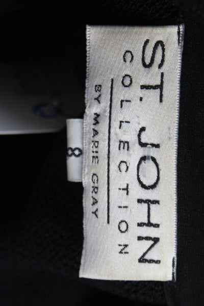 St John Womens Black Wool Blend Sweater Dress Size 8