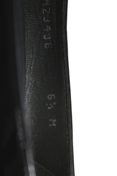 Stuart Weitzman Womens Patent Leather Open Toe Heels Black Size 6.5