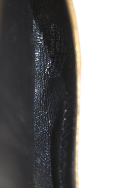 Tory Burch Womens Metallic Leather Slip On Flats Gold Size 7M