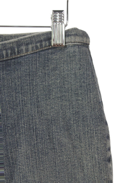 Versace Jeans Womens Straight Jeans Blue Button Mid Rise Cotton Blend Size 30