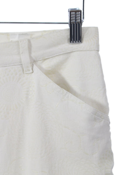 Versace Sport Womens White Geometric Straight Jeans Size 28