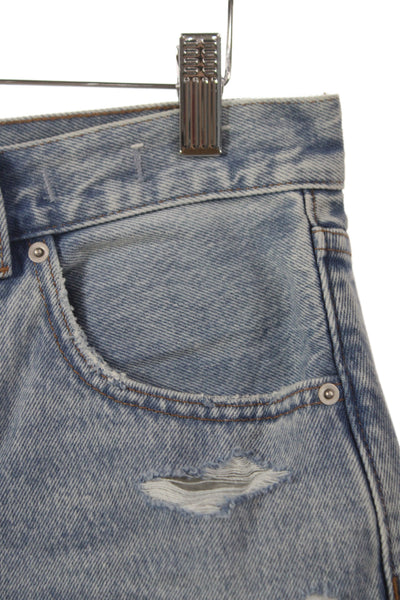 Madewell Women Cut-Off Blue Cotton Button Shorts 90s Size 27