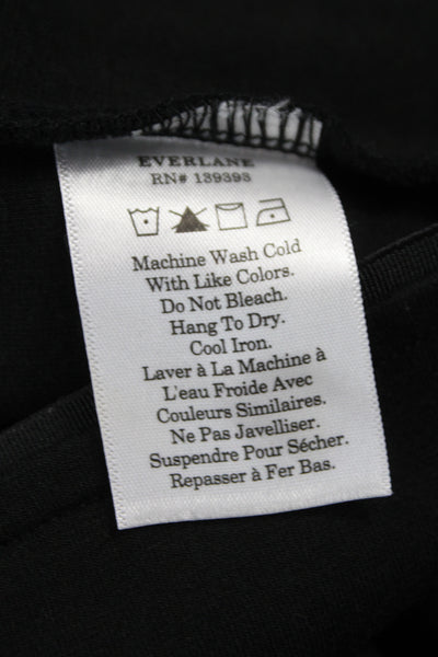 Everlane Womens Maxi Skirt Black Cotton Solid Zip Classic Size S