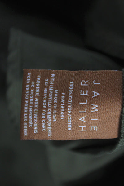 Jamie Haller Women Bohemian Green Cotton Button Maxi Skirt Size S