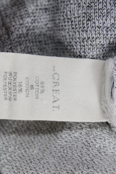 The Great Womens Pullover Gray Cotton Crew Neck Long Sleeve Tiger Size 1
