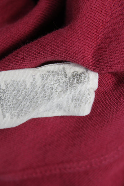 The Great Women Pullover Cotton Crew Neck Long Sleeve Sweatshirt Red Size 1