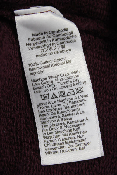 J Crew Women Purple Cotton Crewneck Pullover Sweatshirt Long Sleeve Size S