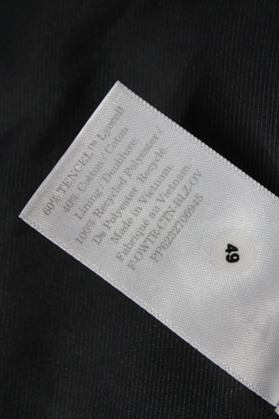 Everlane Womens Black Blazer Buttoned Long Sleeve Tencel Cotton Size 4