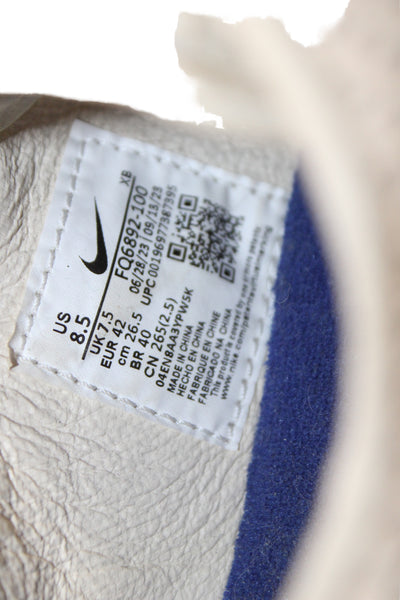 Nike Womens Knitted Canvas Embellished Low Top Sneakers Shoes Beige Size 8.5