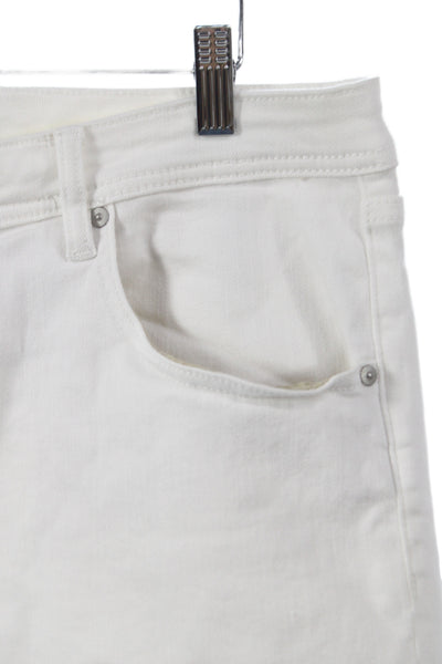 Liverpool Los Angeles Womens Straight Jeans White Cotton Blend Size 14