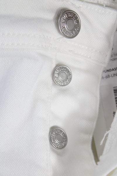 Liverpool Los Angeles Womens Straight Jeans White Cotton Blend Size 14