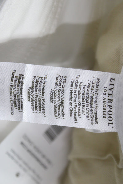 Liverpool Los Angeles Womens Straight Jeans White Cotton Blend Size 14