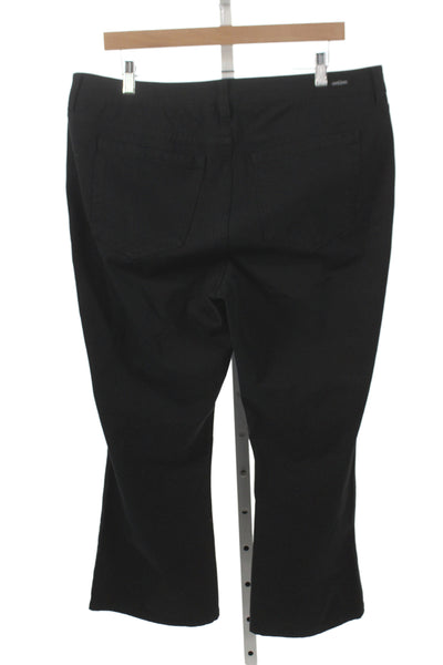 Liverpool Los Angeles Women Cropped Pants Black Cotton Size 14