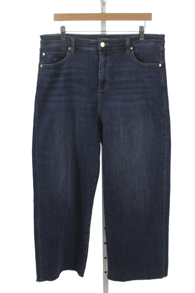 Liverpool Los Angeles Women Wide Leg Mid Rise Blue Jeans Size 14