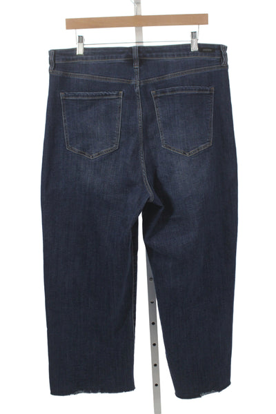 Liverpool Los Angeles Women Wide Leg Mid Rise Blue Jeans Size 14