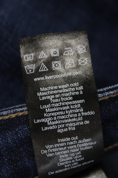 Liverpool Los Angeles Women Wide Leg Mid Rise Blue Jeans Size 14