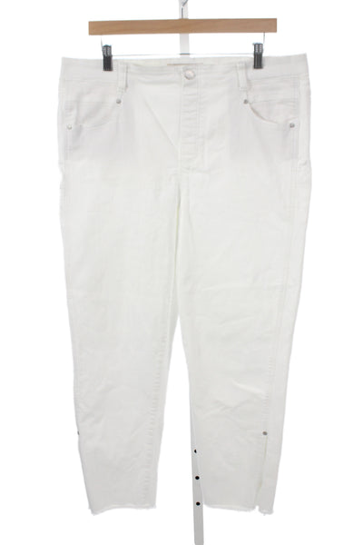 Liverpool Los Angeles Womens Cropped White Jeans Size 16
