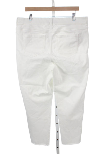 Liverpool Los Angeles Womens Cropped White Jeans Size 16