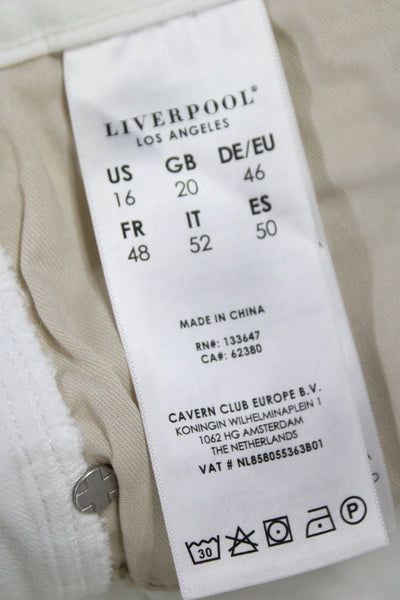 Liverpool Los Angeles Womens Cropped White Jeans Size 16