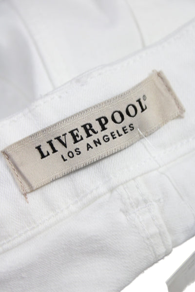 Liverpool Los Angeles Womens Cropped White Jeans Size 16