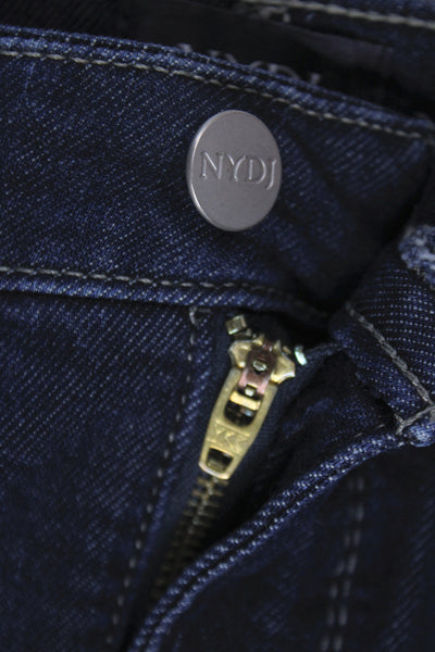 NYDJ Womens Straight Jeans Blue Mid-Rise Inseam 26 Cotton Blend Size 12