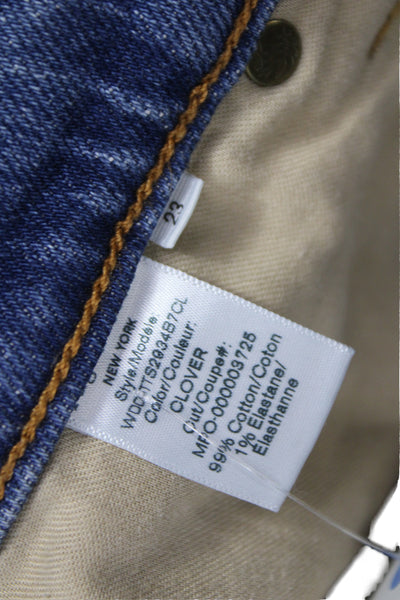 Rag & Bone Womens Straight High Rise Jeans Blue Button Cotton Size 23